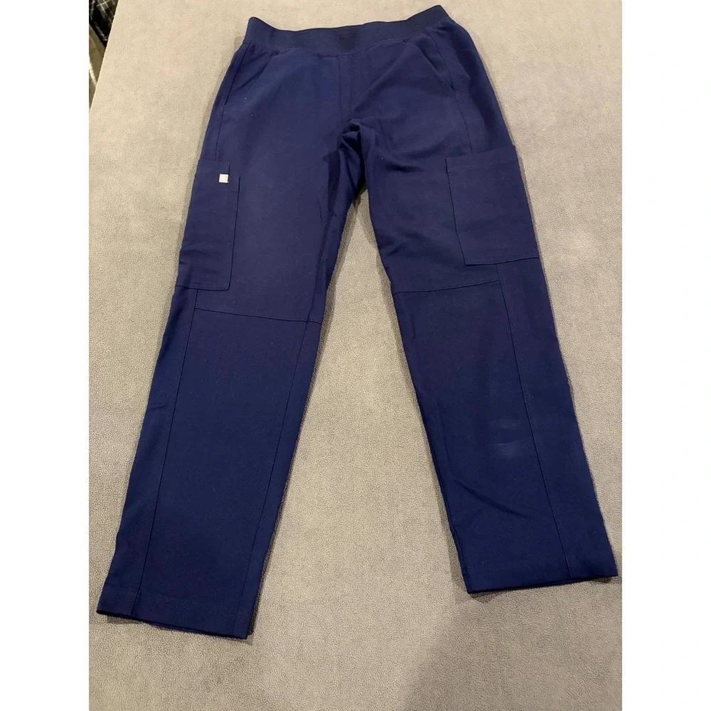 FIGS Technical Collection Cargo Scrub Pants Mens XS/S Purple Logo Elastic Waist‎